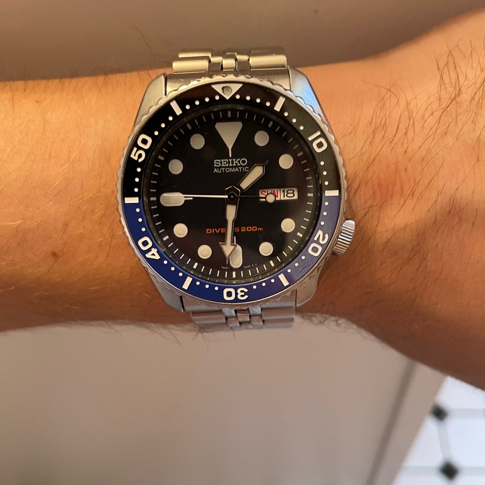 Seiko SKX009 with Batman and Pepsi bezel